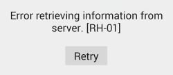 Play Store Fehler beim Abrufen von Informationen vom Server RH-01
