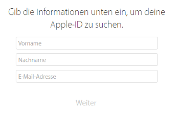 Apple-ID herausfinden