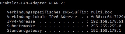 IP-Adresse über cmd Befehl herausfinden