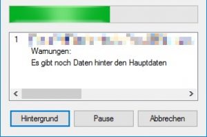 Es gibt noch Daten hinter den Hauptdaten