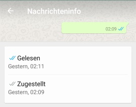 Nachrichten-Info in WhatsApp deaktivieren?