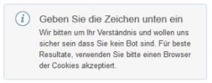 Bot Check bei Amazon