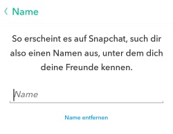 Ideen für einen Namen bei Snapchat