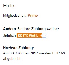 Wann läuft mein Amazon Prime ab?