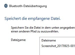 Windows 10 Dateien per Bluetooth übertragen