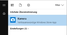 Webcam testen in Windows 10