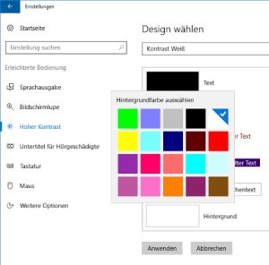 Windows 10 Fenster-Hintergrundfarbe ändern
