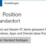 Standort manuell festlegen in Windows 10