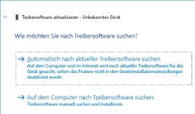 Windows 10 Treiber nicht verfügbar
