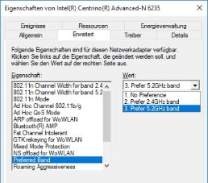 Windows 10: 5GHz bevorzugen und erzwingen