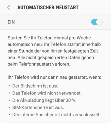 Handy automatisch neustarten lassen über diese Einstellung