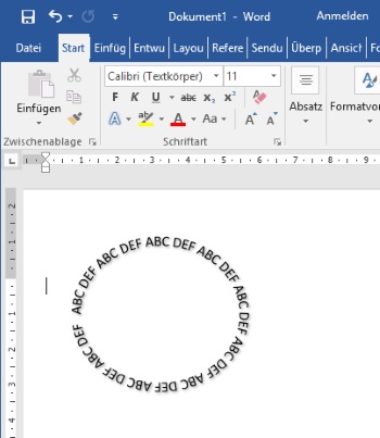 Word Text biegen: Im Kreis schreiben – Galaxy Tipps